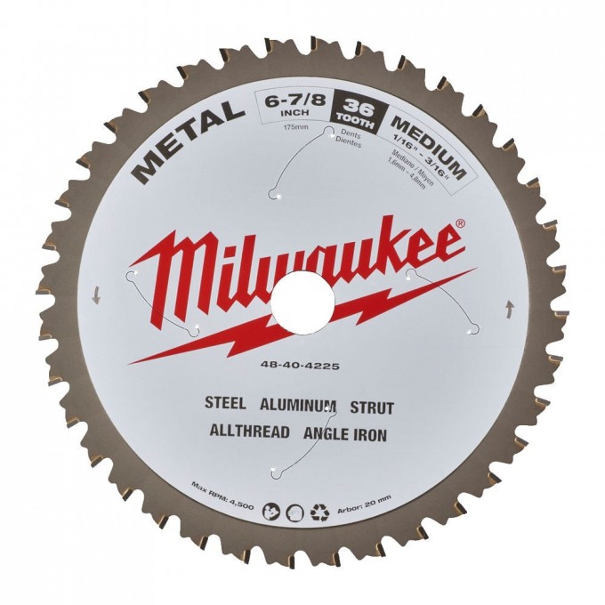 Пильный диск по металлу для циркулярной пилы MILWAUKEE 48404225 1949932